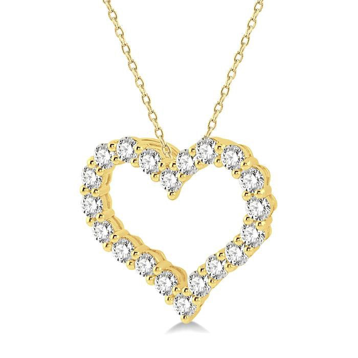 Vellum Luna Heart Shape Diamond Fashion Pendant