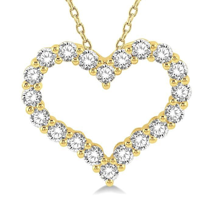 Vellum Luna Heart Shape Diamond Fashion Pendant