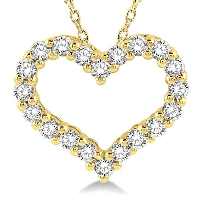 Yarrow Evergreen Heart Shape Diamond Fashion Pendant