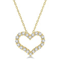 Amoria Diamond Heart Pendant in 14K Yellow Gold