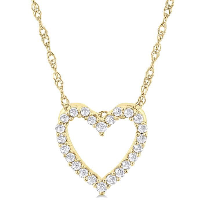 Prairie Thistle Heart Shape Diamond Fashion Pendant