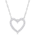 Seraphia Diamond Heart Pendant in 10K White Gold