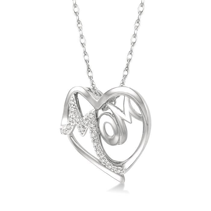 Sable Fable Mom Heart Shape Diamond Fashion Pendant
