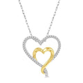 Beryl Mallow Double Heart Shape Diamond Fashion Pendant