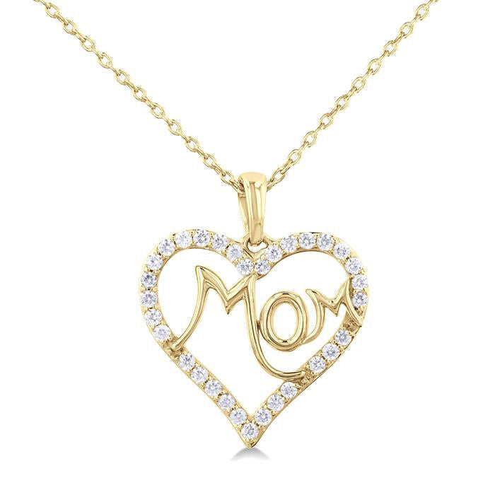 Nyx Mallow Mom Heart Shape Diamond Fashion Pendant