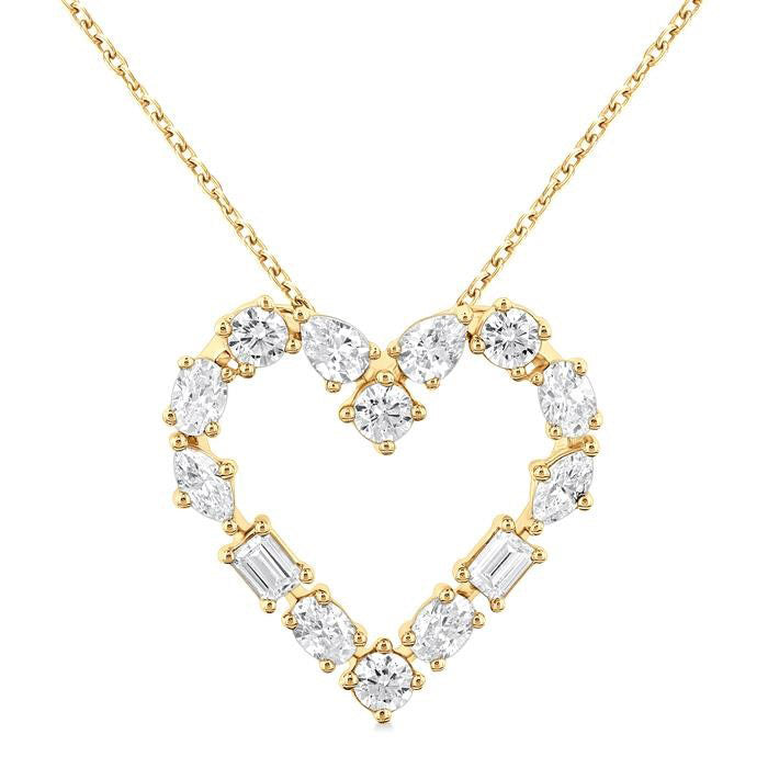 Eclipse Juno Heart Mixed Shape Diamond Fashion Pendant