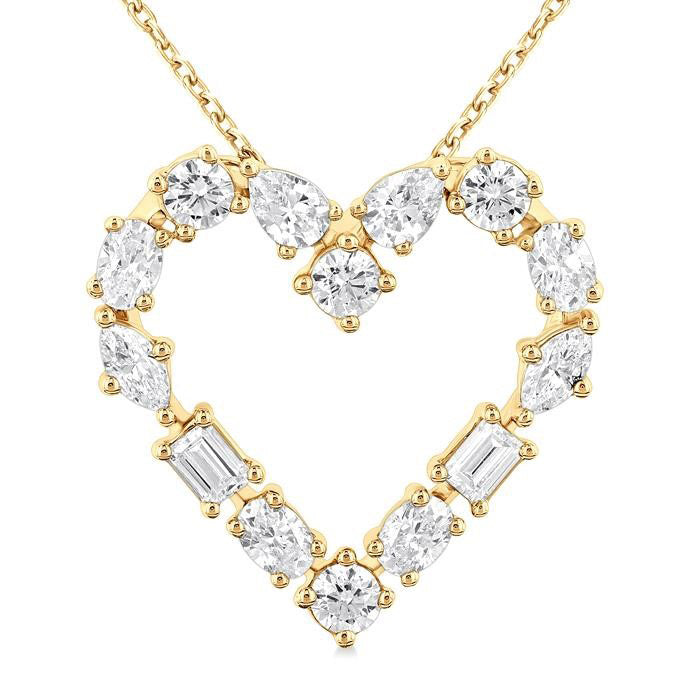 Eclipse Juno Heart Mixed Shape Diamond Fashion Pendant