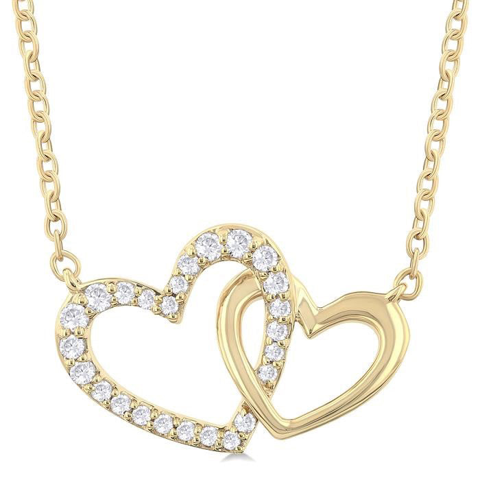 Harrier Lyric Double Heart Shape Diamond Fashion Pendant