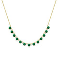 Nova Round Shape Gemstone & Diamond Tennis Necklace