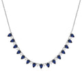 Seraph Pear Shape Gemstone & Diamond Tennis Necklace