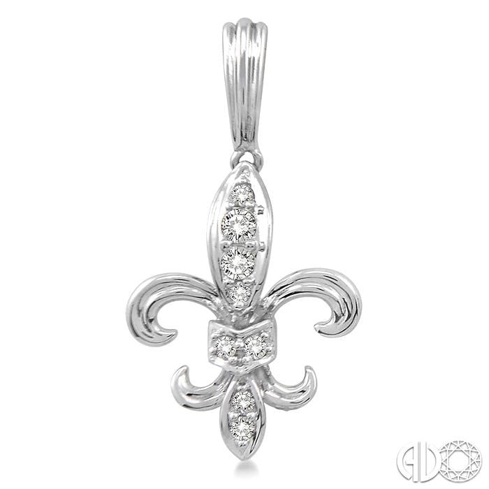 Diamond Fleur De Lis Earrings