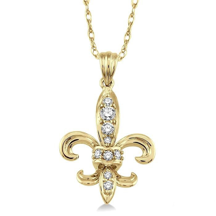 Maia Fleur De Lis Diamond Pendant