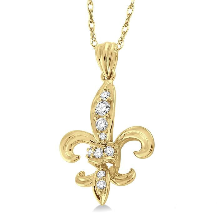 Maia Fleur De Lis Diamond Pendant
