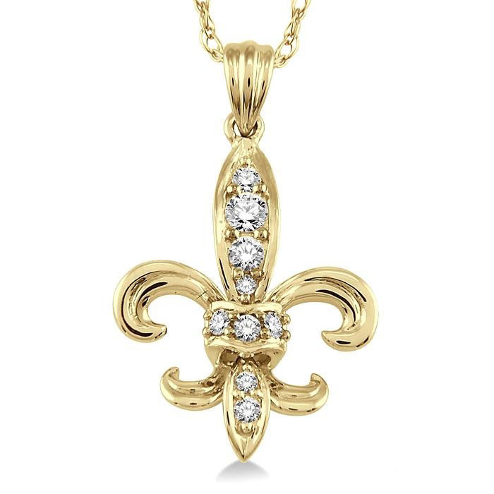 Maia Fleur De Lis Diamond Pendant