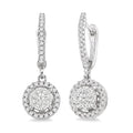 1/2 Ctw Shine Bright Round Cut Diamond Earrings in 14K White Gold