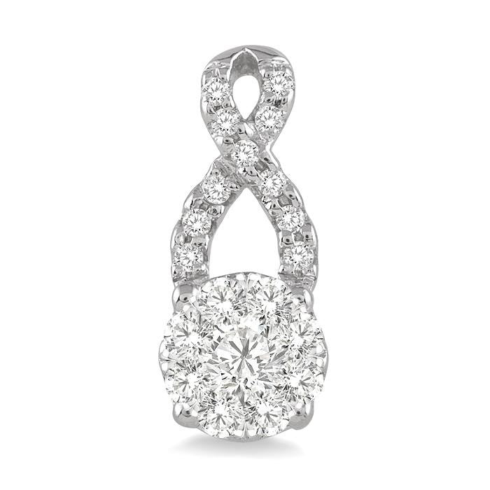 1/3 Ctw Shine Bright Round Cut Diamond Earrings in 14K White Gold