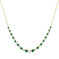 Sonata Round Shape Gemstone & Diamond Riviera Necklace