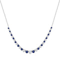 Seraph Round Shape Gemstone & Diamond Riviera Necklace