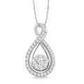 1/2 Ctw Shine Bright Round Cut Diamond Pendant in 14K White Gold with Chain