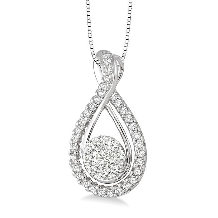 Rhea Lyric Round Shape Shine Bright Diamond Pendant