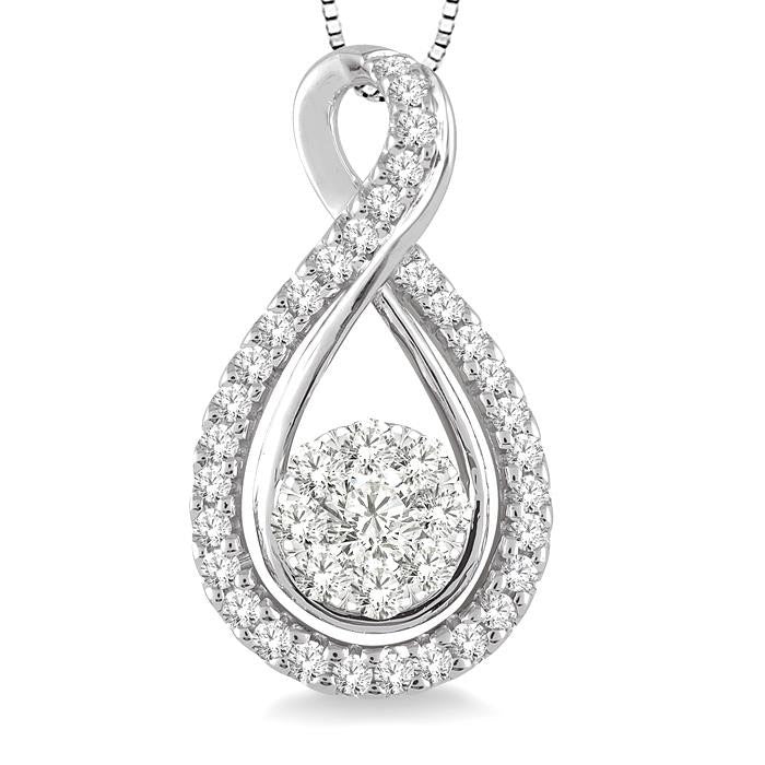 Rhea Lyric Round Shape Shine Bright Diamond Pendant