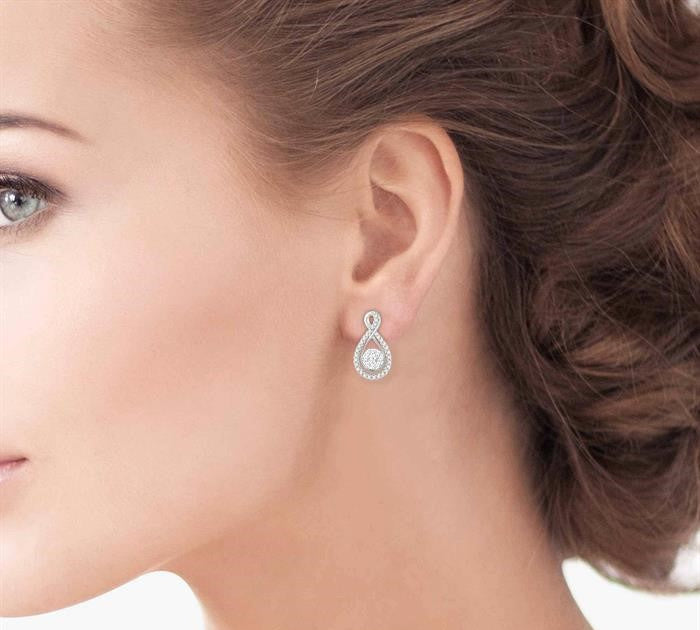 1/2 Ctw Shine Bright Round Cut Diamond Earrings in 14K White Gold