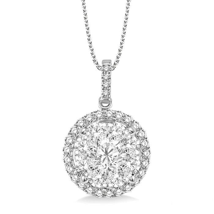 Couture Round Shape Halo Shine Bright Essential Diamond Pendant