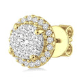 Shine Bright VelOnVal 14K White Gold Diamond Pave Earrings