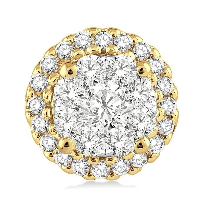 Shine Bright VelOnVal 14K White Gold Diamond Pave Earrings