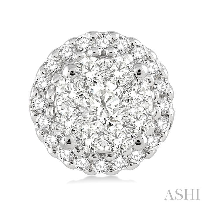 1/2 Ctw Shine Bright Round Cut Diamond Earrings in 14K White Gold