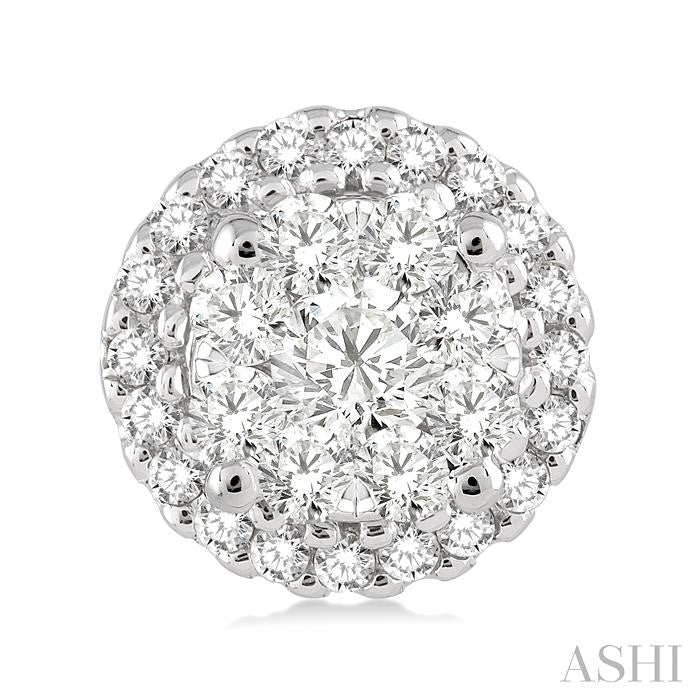 1/2 Ctw Shine Bright Round Cut Diamond Earrings in 14K White Gold