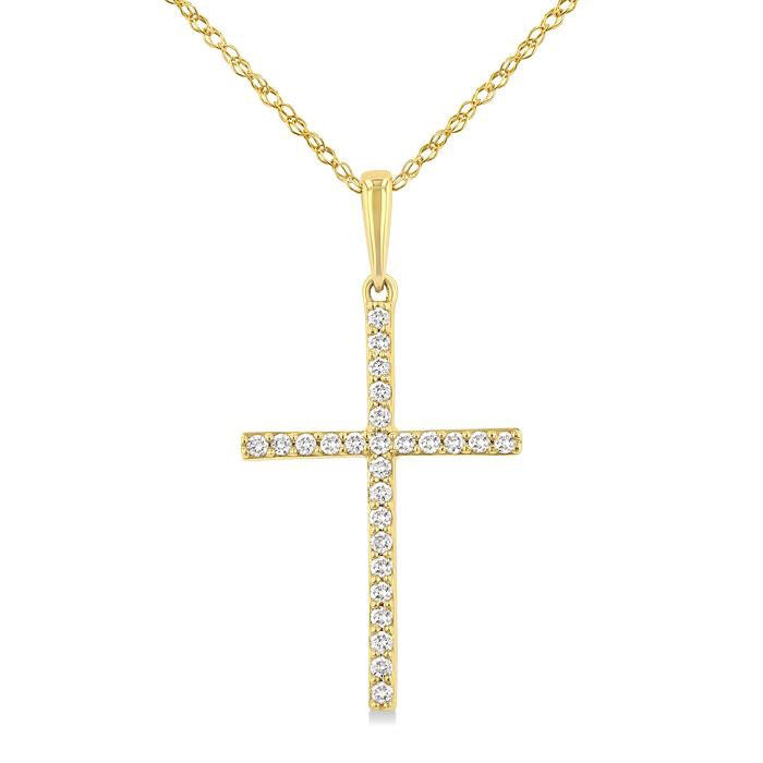 Grandeur Chantilly Cross Petite Diamond Fashion Pendant