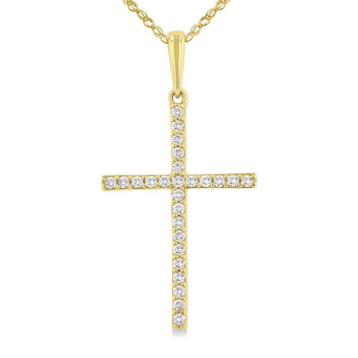 Grandeur Chantilly Cross Petite Diamond Fashion Pendant