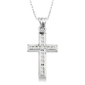 Tansy Isolde Channel Set Cross Diamond Fashion Pendant