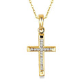 Yvaine Zaira Channel Set Cross Diamond Fashion Pendant