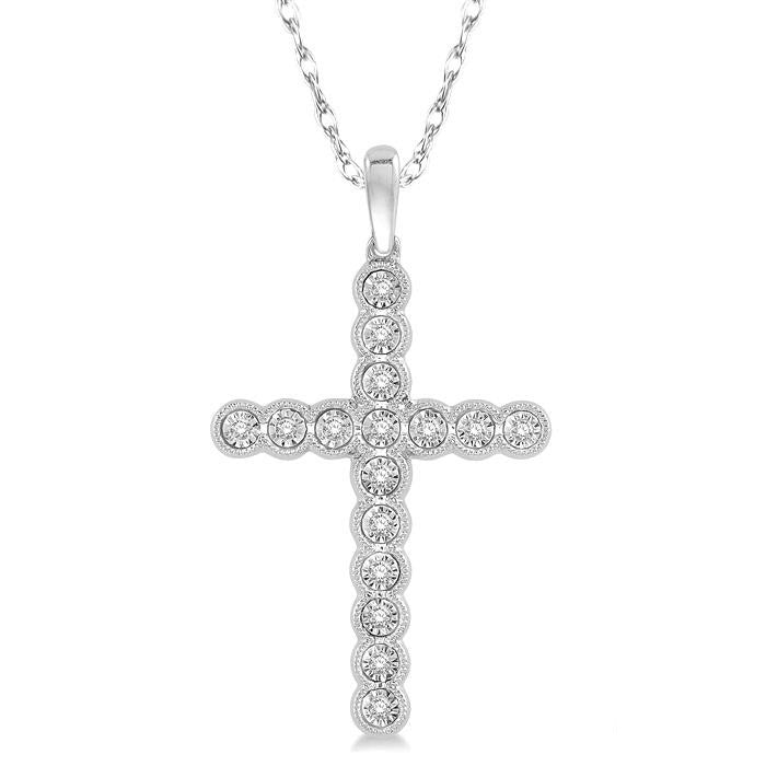 Oleander Freya Cross Diamond Fashion Pendant