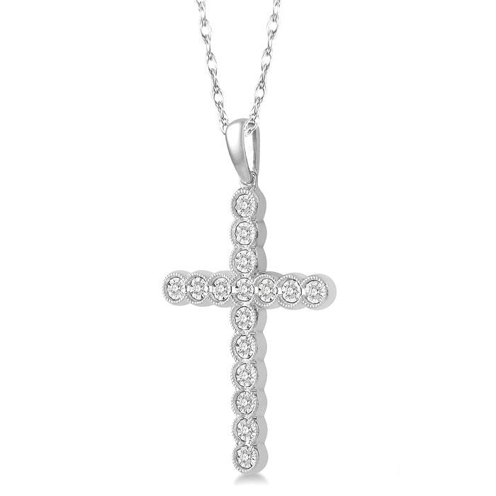 Oleander Freya Cross Diamond Fashion Pendant