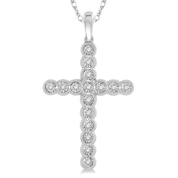 Oleander Freya Cross Diamond Fashion Pendant