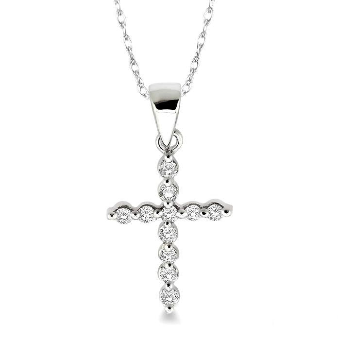 Victoire Cross Petite Diamond Fashion Pendant
