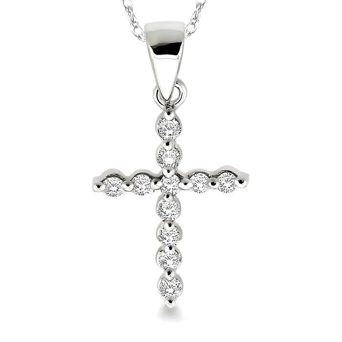 Victoire Cross Petite Diamond Fashion Pendant