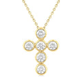 Laurel Nova 6 Stone Bezel Cross Diamond Fashion Pendant