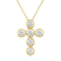Freya Quiana 6 Stone Bezel Cross Diamond Fashion Pendant