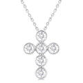 Bramble Ultramarine 6 Stone Bezel Cross Diamond Fashion Pendant