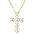 Sabine Quill 6 Stone Bezel Cross Diamond Fashion Pendant