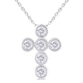 Harrier Zinnia 6 Stone Bezel Cross Diamond Fashion Pendant