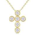 Juniper Imperial 6 Stone Bezel Cross Diamond Fashion Pendant