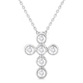 Velour Juno 6 Stone Bezel Cross Diamond Fashion Pendant