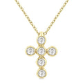 Blossom Ophelia 6 Stone Bezel Cross Diamond Fashion Pendant