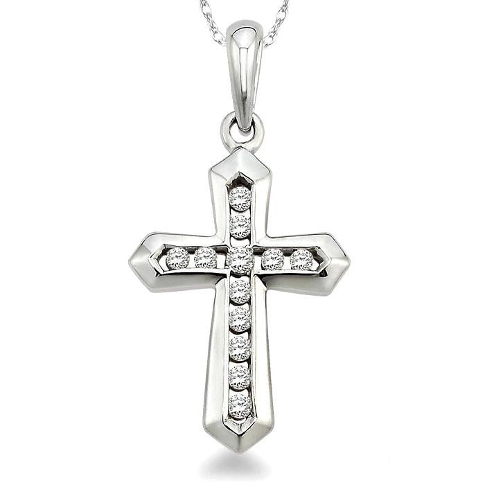 Nerissa Laurel Cross Diamond Fashion Pendant