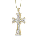 Yew Orion Cross Halo Diamond Fashion Pendant